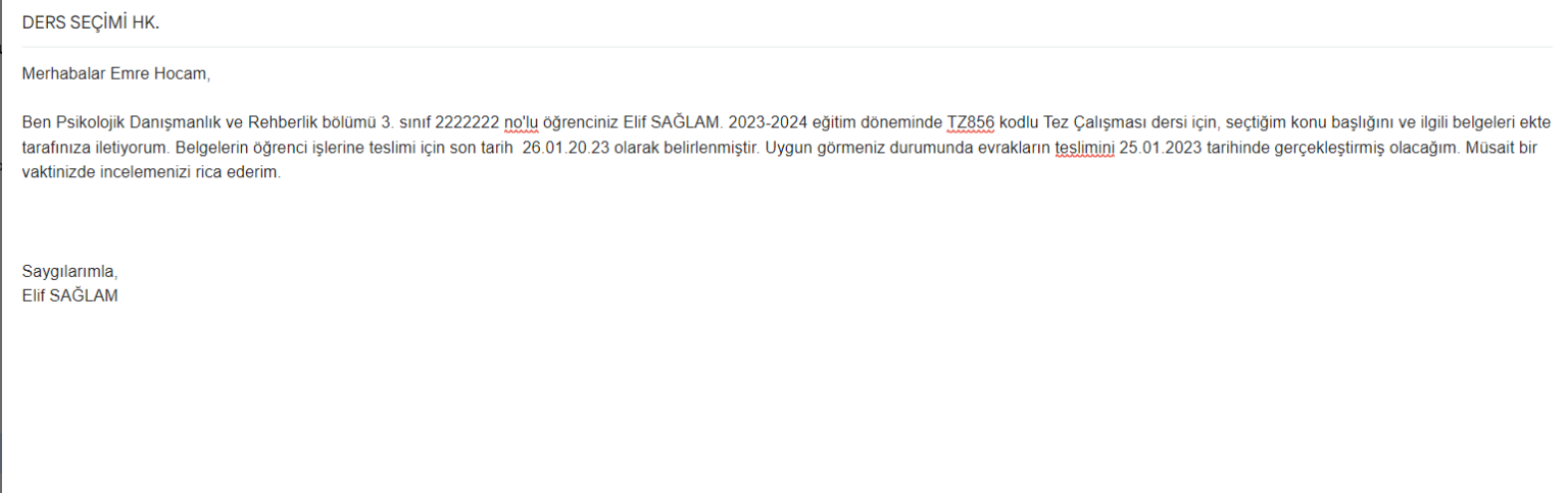 Akademik Mail Nas L Yaz L R Hocaya Mail Rne I